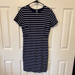 Banana Republic Navy and White Nautical Dress